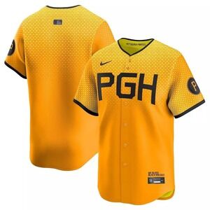 Nike Men's Pittsburgh Pirates City Connect Blank Limited Vapor Jersey Large NWT